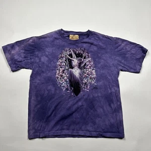 The Mountain T Shirt Kids Size L Purple Fairy Graphic Print Cotton Tie Dye Y2K - Picture 1 of 8