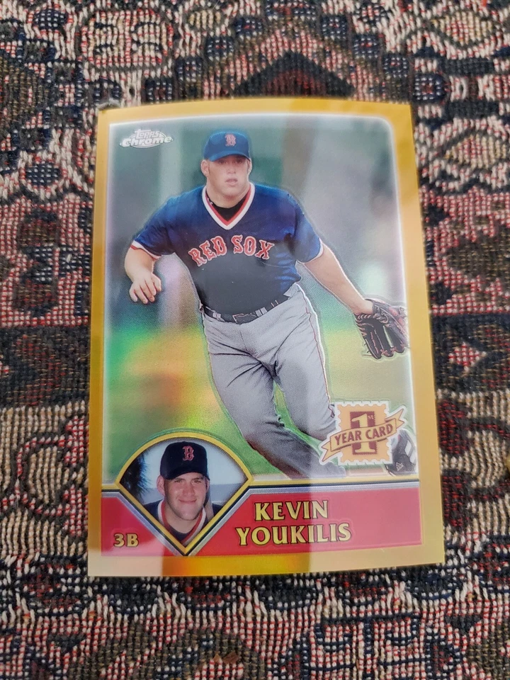 2003 Topps Chrome #216 Kevin Youkilis Gold Refractor Rookie Red Sox - Image 1 of 1
