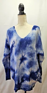 Anthropologie Women Sweater Tie Dye Trend Blue NWT Size S - Picture 1 of 10