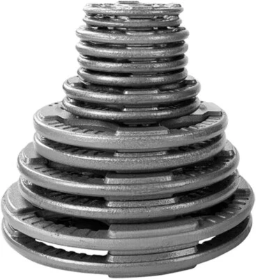 Cuerpo-Sólido Hierro Fundido Olímpico Juego de Placas de Pesas de Diseño de Agarre Cuádruple - Pesas Libres Foto 1 de 4