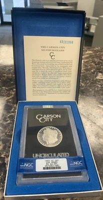 1883-CC MS64 DPL GSA Hoard Morgan Silver Dollar NGC Certified with Box/COA - Image 1 of 4