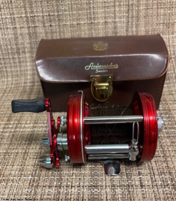 CARRETE ABU EMBASADEUR Nº6000 rojo vintage con estuche Foto 1 de 4