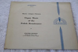 Joachim Grubich Organ Music Of The Polish Renaissance 12" 1967 US MINT LP OR 339 - Picture 1 of 2