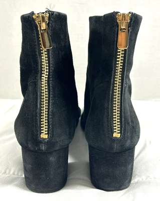 & Other Stories Botines Negros Gamuza Cremallera Trasera Tacón Bloque 8  Foto 1 de 4