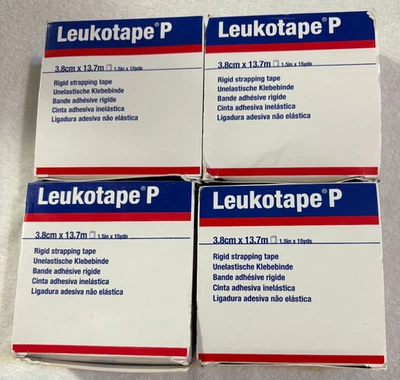 Lot of 4 Leukotape P Rigid Strapping Tape 1.5" x 15 yds New Open box - Image 1 of 4