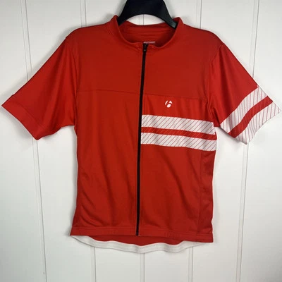 Camiseta deportiva de ciclismo Bontrager para hombre L ajustada roja manga corta cremallera Foto 1 de 4