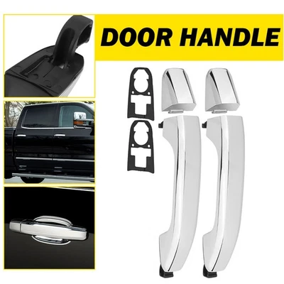 Par de manija de puerta exterior derecha cromada para Tahoe Chevrolet Suburban Yukon 2015-20 Foto 1 de 4