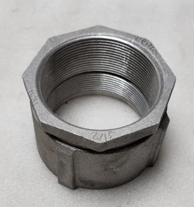 Eaton Crouse Hinds 198 - 3-Piece Coupling Zinc Plated Malleable Iron 3 1/2" - Picture 1 of 6