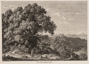 J. REINHART (1761-1847), Castel Gandolfo bei Rom,  1799, Radierung Romantik - Bild 1 von 6