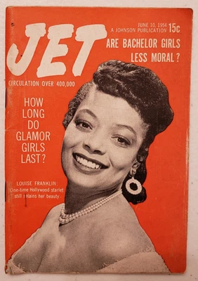 Jet Magazine June 10 1954 Louise Franklin~Sugar Ray~Jackie Robinson~Glamor Girls - Image 1 of 4