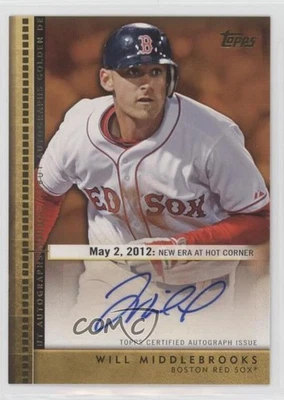 Actualización Topps 2012 debut dorado automático Will Middlebrooks #GDA-WM novato automático radiocontrol Foto 1 de 2
