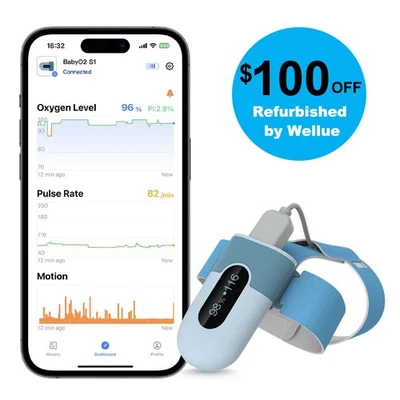 Baby Sleep Monitor Tracking Heart Rate, Average Oxygen Level and body Movement - Image 1 of 4