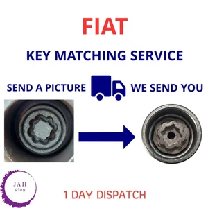 MATCHING SERVICE SECURITY MASTER LOCKING LOCK WHEEL NUT KEY BOLT UK FOR FIAT - Picture 1 of 6