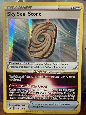 Pokémon TCG Sky Seal Stone Crown Zenith 143/159 Reverse Holo Holo Rare - Image 1 of 2