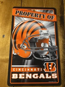 Cincinnati Bengals NFL Plastic Sign, ~12 x 7" Wincraft USA, Property Of - Picture 1 of 1