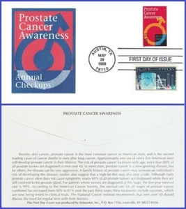 USA3 #3315 U/A ARTMASTER FDC Combo2 Prostate Cancer Awareness - Picture 1 of 1