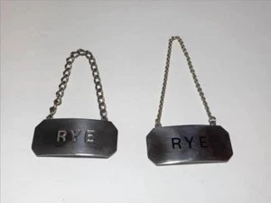 Sterling SIlver Rye Bottle Tags - Picture 1 of 6