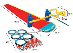 Banzai 2-in-1 Obstacle Course Water Slide, Ages 5-12, Unisex - Picture 1 of 8
