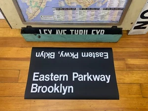 1988 NY NYC SUBWAY ROLL SIGN EASTERN PARKWAY BROOKLYN PROSPECT HEIGHTS NYC ART - Picture 1 of 6