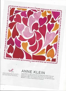 Anne Klein Breast Cancer Research Fund R Toledo Designed Silk Scarf Print Ad - Picture 1 of 1