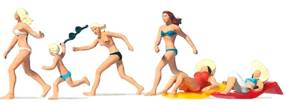 Preiser 10211 Am Strand 6 Figuren H0 1:87 handbemalt, Neu - Bild 1 von 2