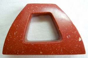 Vintage PIPESTONE NAPKIN RING * Stirrup Shaped* Spotted Catlinite* FREE SHIP* - Picture 1 of 6