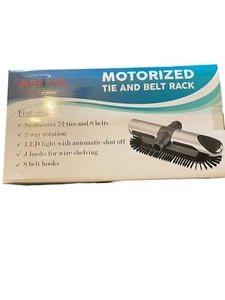 Aniva Motorized Tie Rack Closet Organizer 72 ties LED Lights, Includes J Hooks - Picture 1 of 6