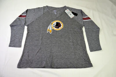 Womans Majestic NFL Plus Size Washington Redskins Varsity Tee 1X VNeck NWT - Image 1 of 4
