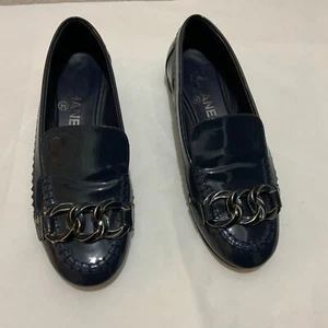 CHANEL Mocassins Patent Loafers Blue Navy  size 36 retail  $875 - Picture 1 of 18
