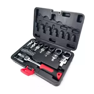 Professional 20pcs Flex Head Ratchet Wrench Set with Interchangeable Heads UK - Picture 1 of 9