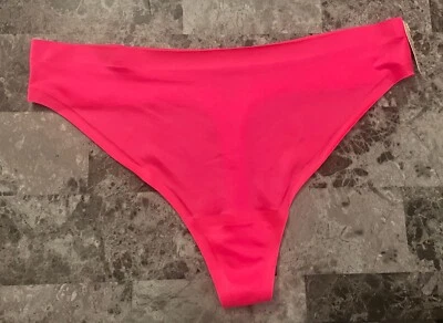 NWT VICTORIA'S SECRET XL PINK SMOOTH THICK VINTAGE RARE NO SHOW THONG PANTIES - Image 1 of 4