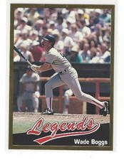 1990 LEGENDS SPORTS MEMORABILIA GOLD FOIL WADE BOGGS #14 - BOSTON RED SOX