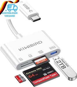 Kiwibird CF Kartenleser CF Card Reader Compact Flash Card Reader USB C SD Micro  - Bild 1 von 12