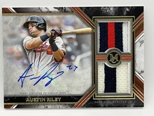 2022 Topps Museum Collection Austin Riley Dual Relic Auto /25 Signature Swatches