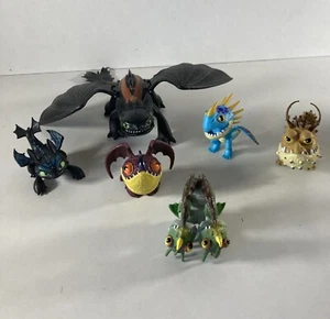 How To Train Your Dragon 6 Dragons Including Large Toothless Vgc - Picture 1 of 7