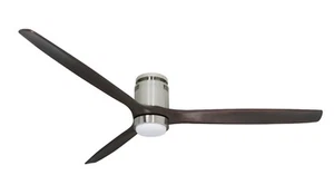 Vam DC Deckenventilator SLICE Nickel Walnuss massiv 166cm Fernbedienung LED - Bild 1 von 1