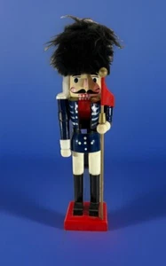 Vintage Christmas 15” Wooden British Queen King Guard  NUTCRACKER - Picture 1 of 8