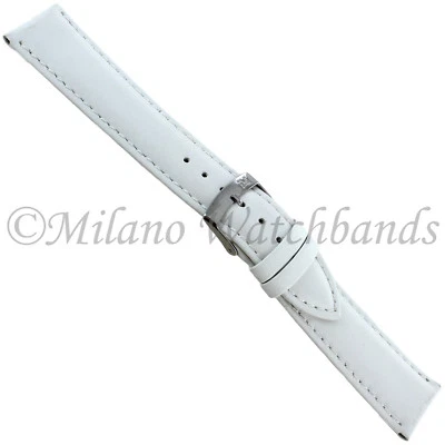 Correa de reloj para hombre 20 mm Milano Golia blanca de cuero genuino cosida 1999 Foto 1 de 4