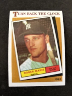 Reloj retroceso Roger Maris Topps #405 1986 1961 New York Yankees casi nuevo envío gratuito Foto 1 de 3