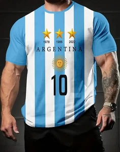 Argentinien T-Shirt mit Aufschrift Argentina Trikot T-Shirt Gr. M - Bild 1 von 3