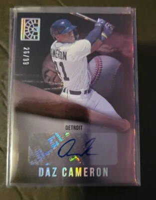 2022 Capstone Auto 26/99 #AU-DC Daz Cameron - Detroit Tigers RC - Image 1 of 2