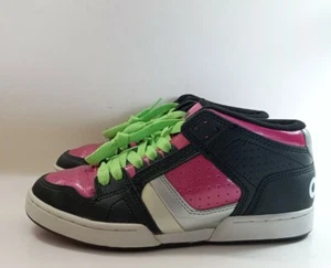 Women's Girls Skate Shoes Osiris - NYC 83 Mid Top Sz 8 Neon, Black Pink White - Picture 1 of 11