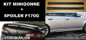 MINIGONNE ALFA 159 BERLINA ABS NERO SATINATO FM006 + SPOILER F170G ST224G - Imagen 1 de 1