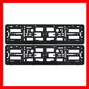 2 x Black Effect License Number Plate Holder Surround Frame for Nissan Car - Picture 1 of 1