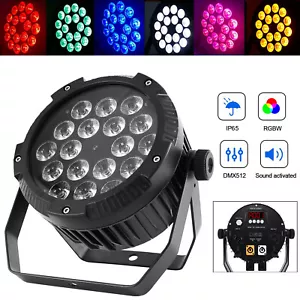 IP65 Waterproof Party Light RGBWA UV 18X18w LED Par Light DMX Stage Lighting - Picture 1 of 12