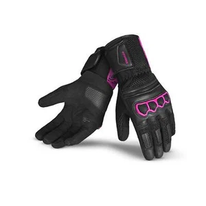Guantes de moto Bela Twix para mujer, de textil, de verano, color negro y rosa - Imagen 1 de 16
