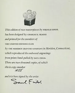 SIGNED/Limited Saul Field Gogol Overcoat / Government Inspector LEC 1976 - Foto 1 di 12