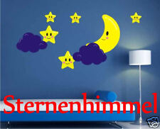 Wandaufkleber Wandtattoo fürs Kinderzimmer Sternenhimmel mit Mond Wolken