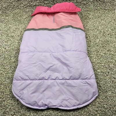 32 Degrees Dog Jacket Size M Purple Pink Water Resistant Reflective 22-27" Chest - Image 1 of 4