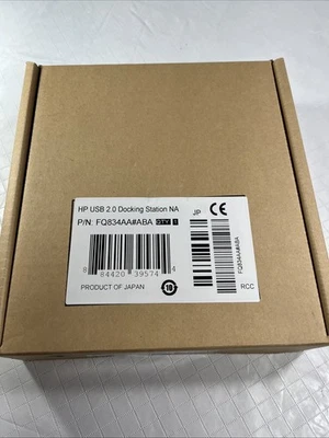 HP USB 2.0 Docking Station FQ834AA#ABA New Sealed Box Laptop Port Replicator - Image 1 of 4